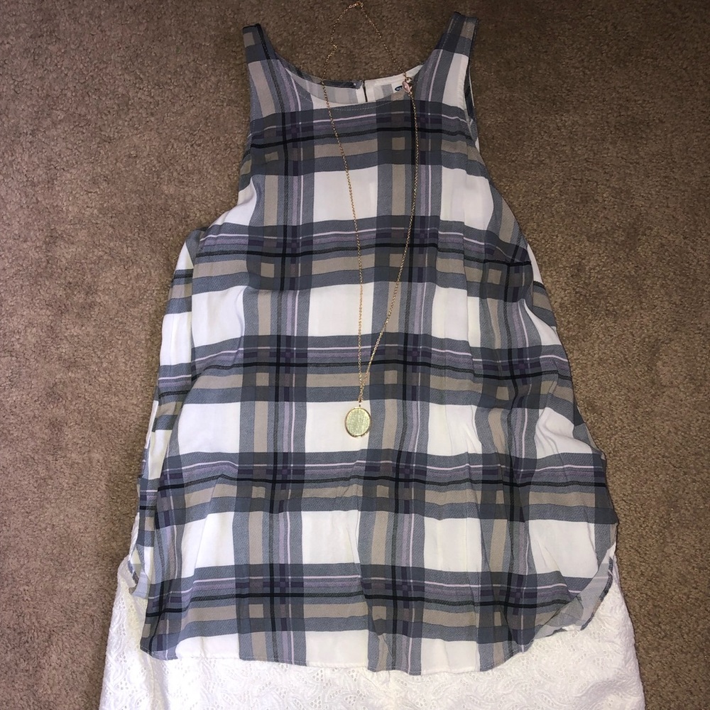 Old Navy checkered tank